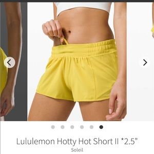 🍋🍋 Lululemon Hotty Hot shorts